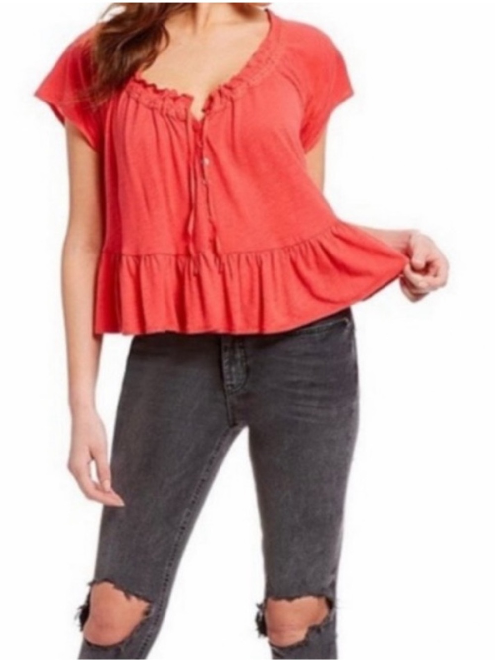 {NWT} $68 FREE PEOPLE Charlie Tee